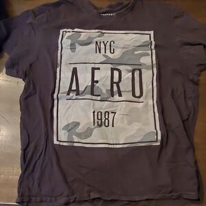 Aeropostale Mens Size Large Black Graphic Tee